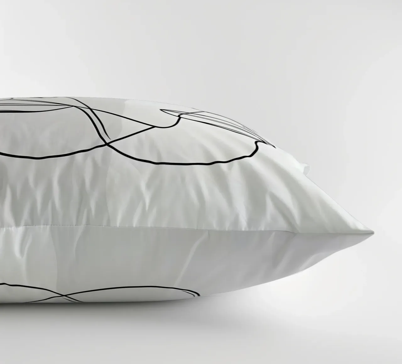 Line art a mezza faccia cuscino da LIFESTYLE OBJECTS