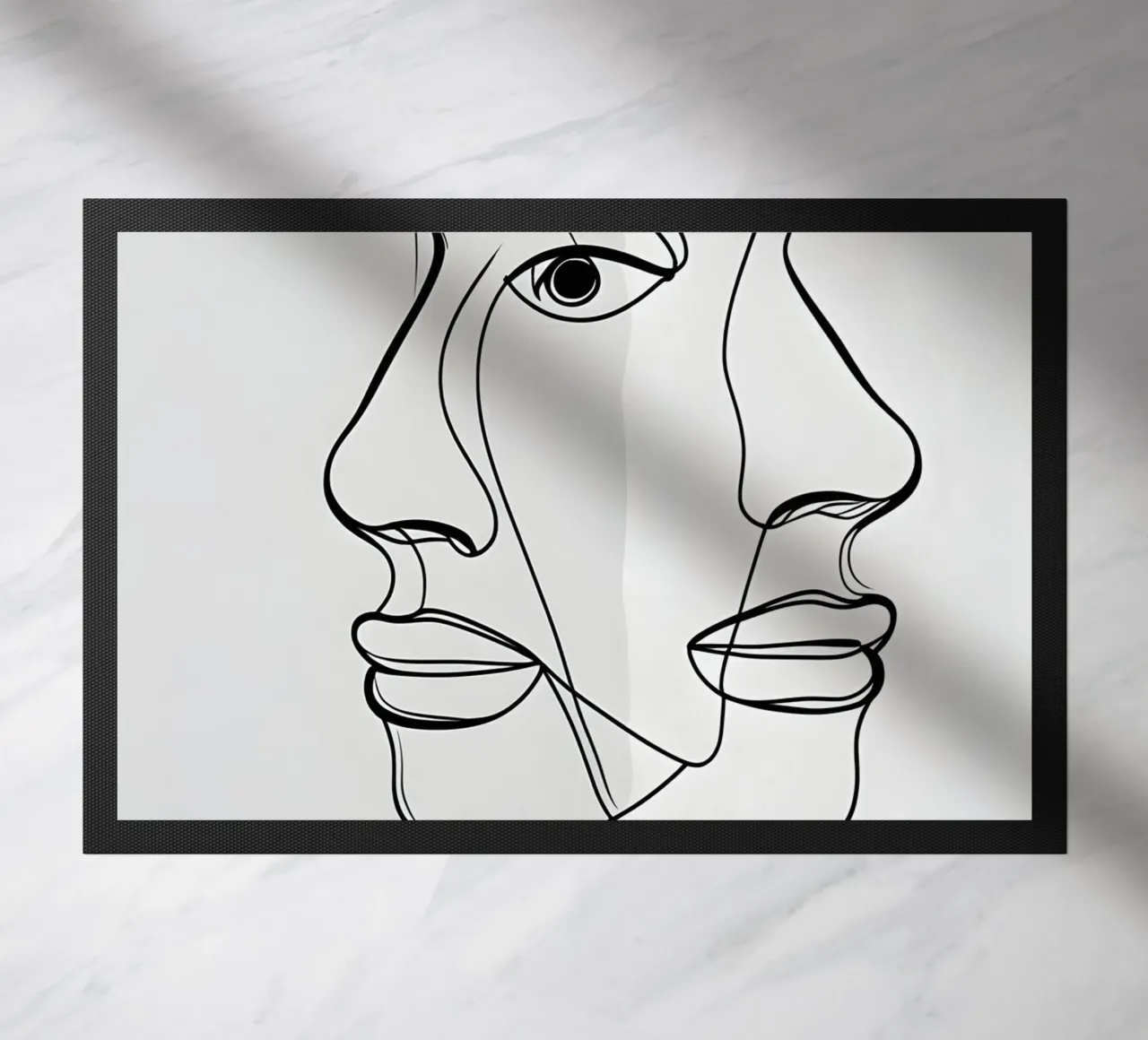 Line art a mezza faccia zerbino da LIFESTYLE OBJECTS