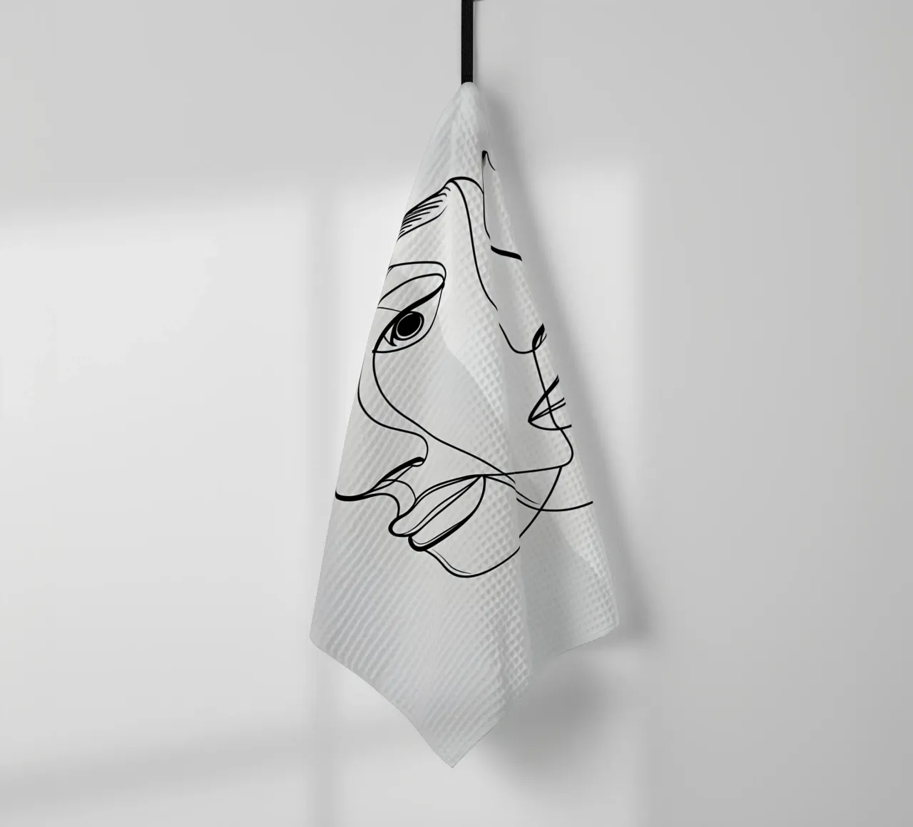 Line art a mezza faccia canovaccio da cucina da LIFESTYLE OBJECTS