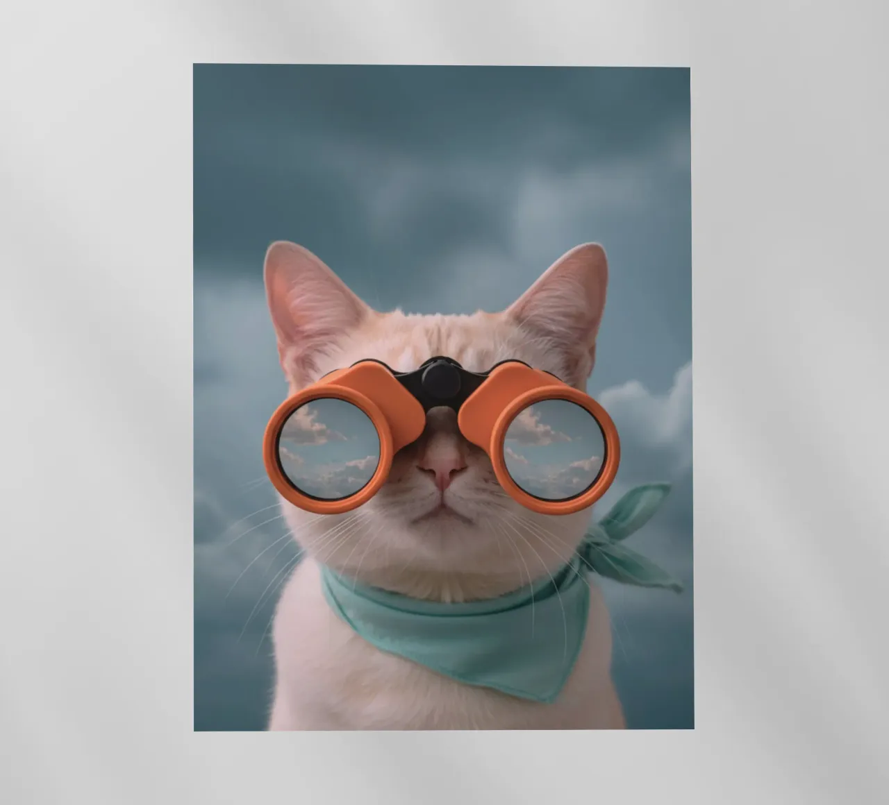 cat with binoculars pellicola backlit da feny