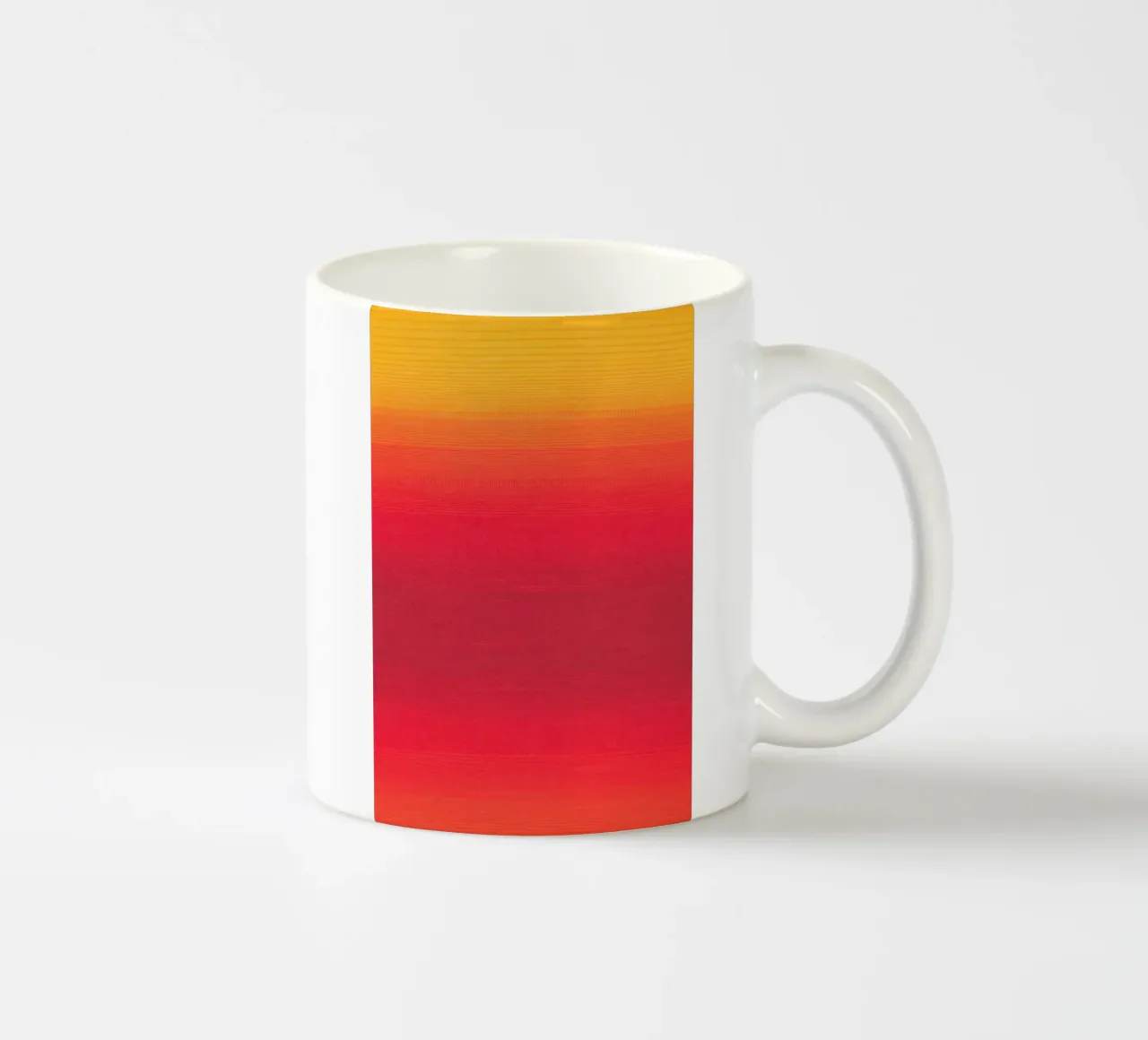 gradient yellow red tazza in ceramica da feny