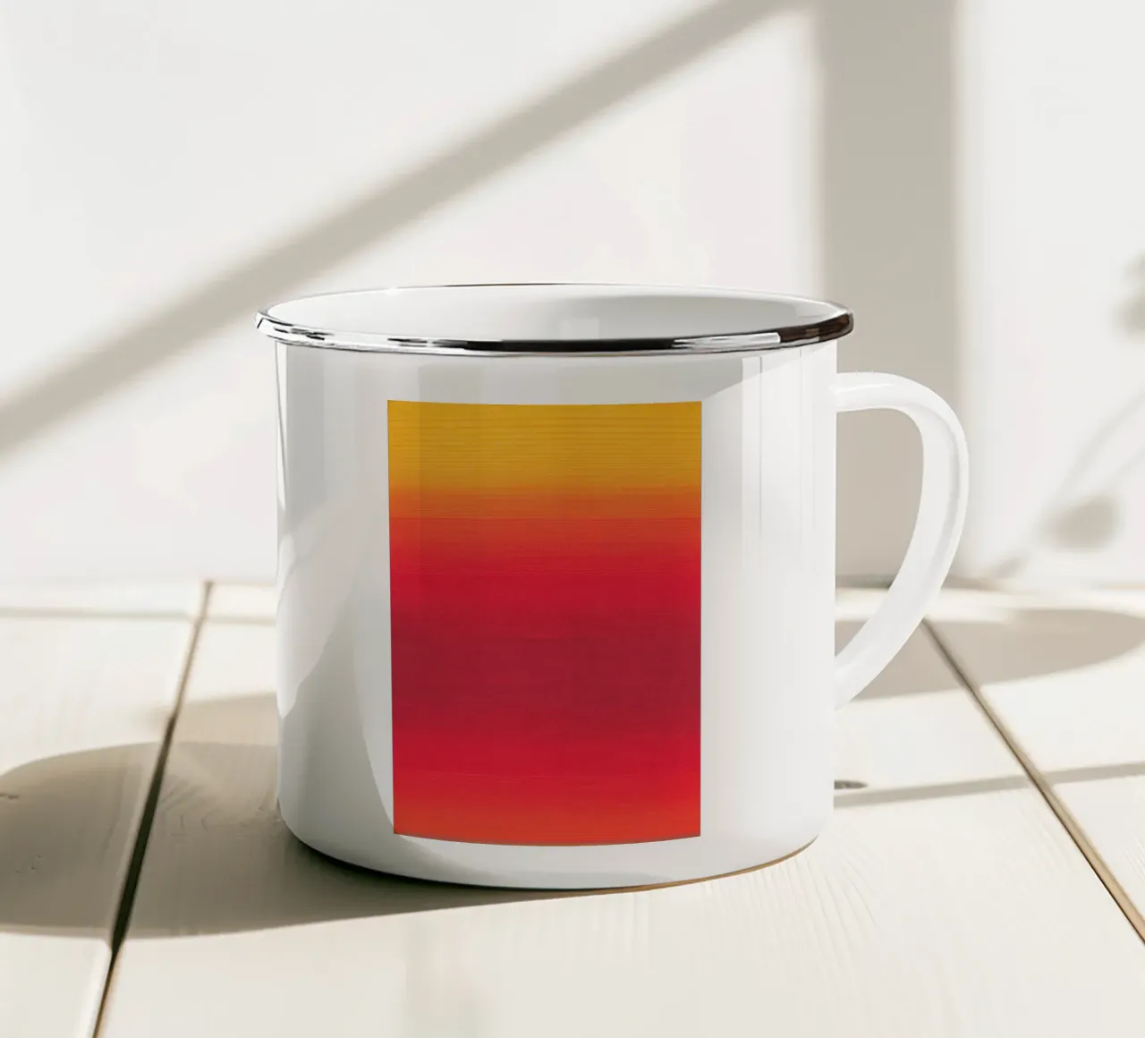 gradient yellow red tazza in smalto da feny