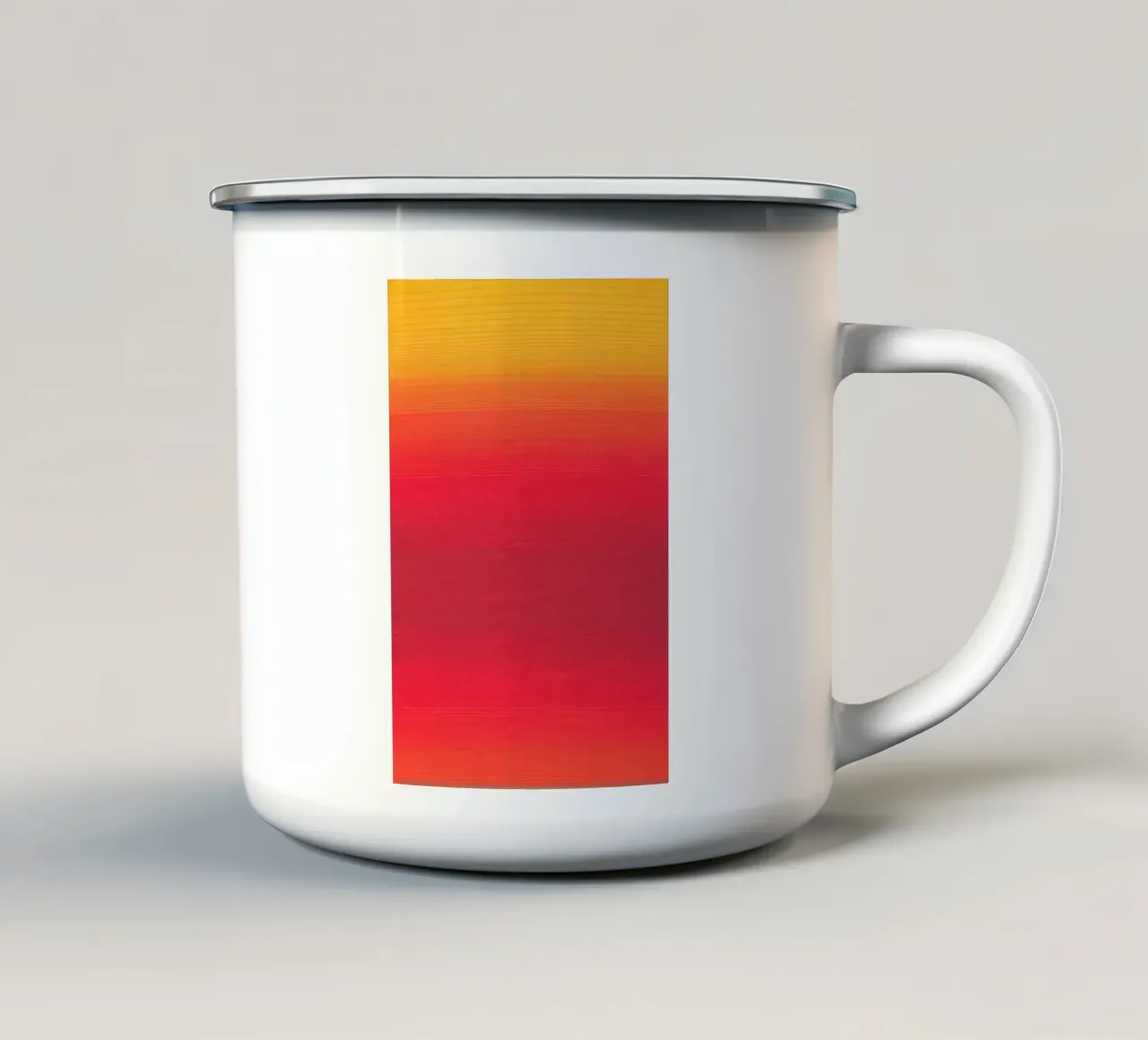 gradient yellow red tazza in smalto da feny