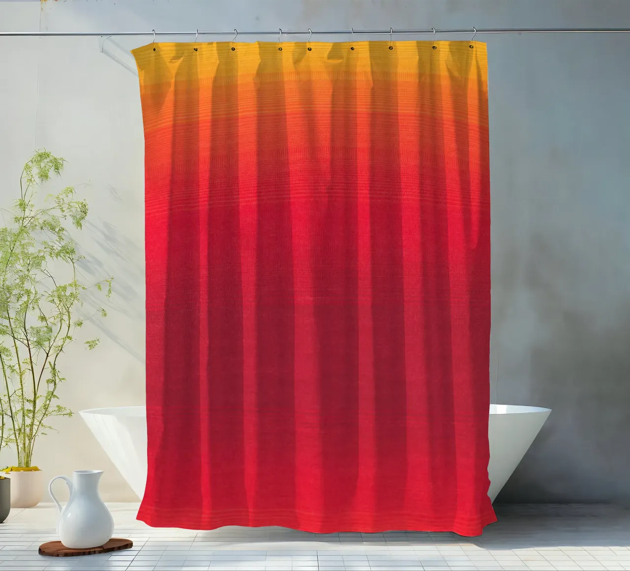 gradient yellow red tenda da doccia da feny