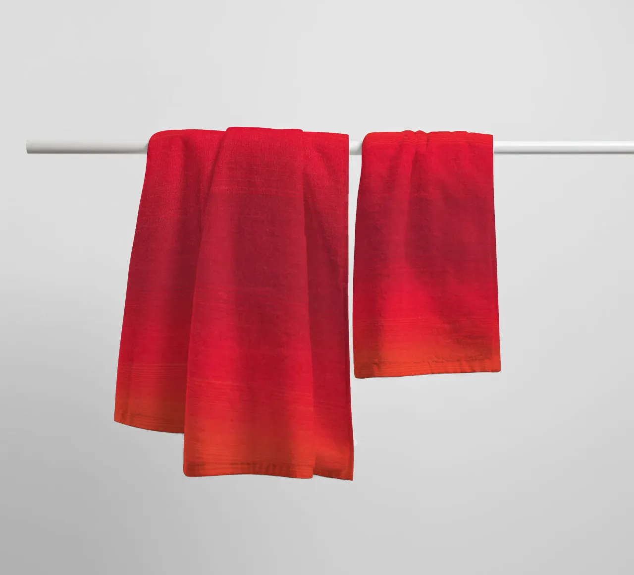 gradient yellow red asciugamano da bagno da feny