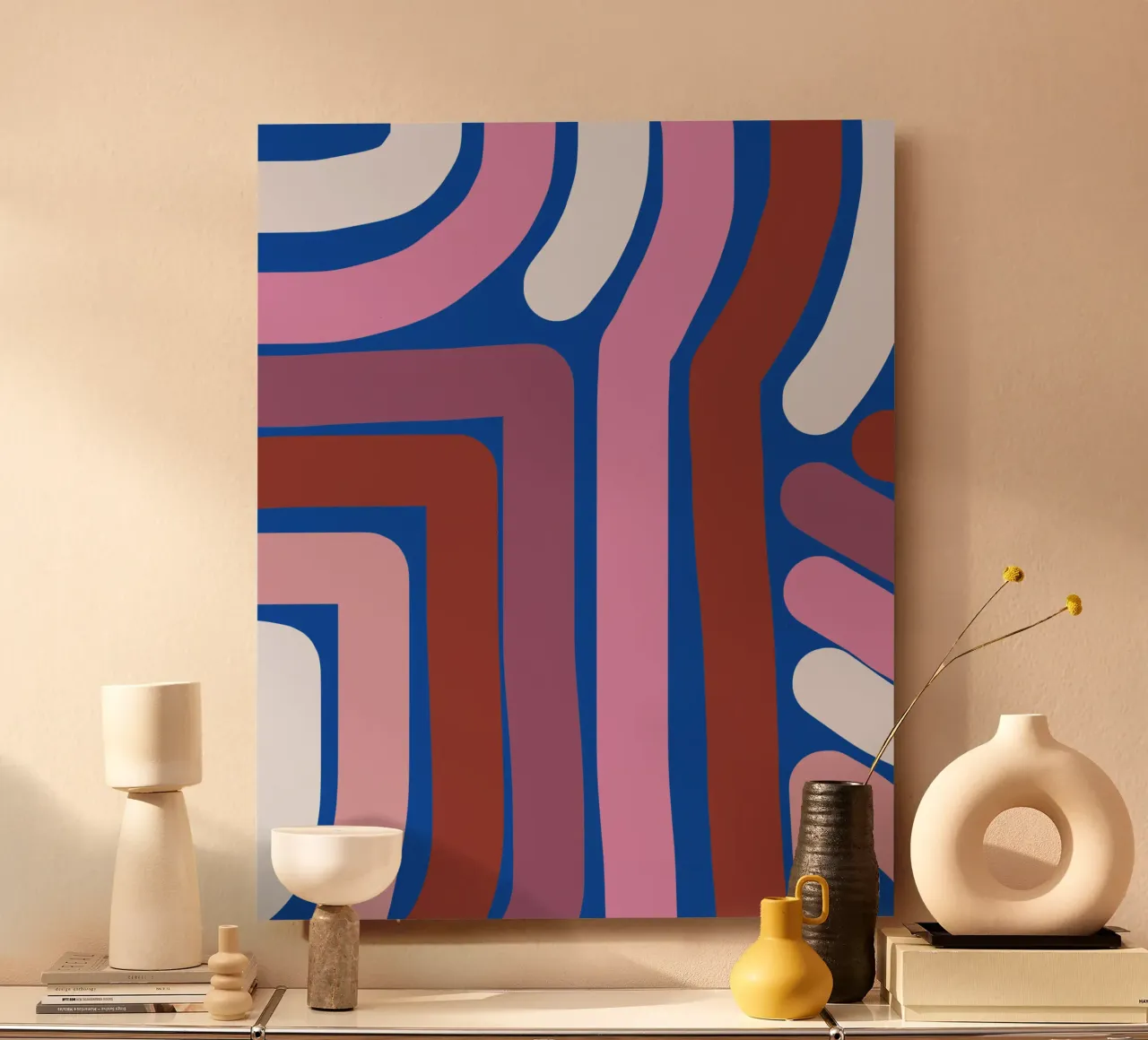 Riga rosa e blu pannello forex da Little Dean