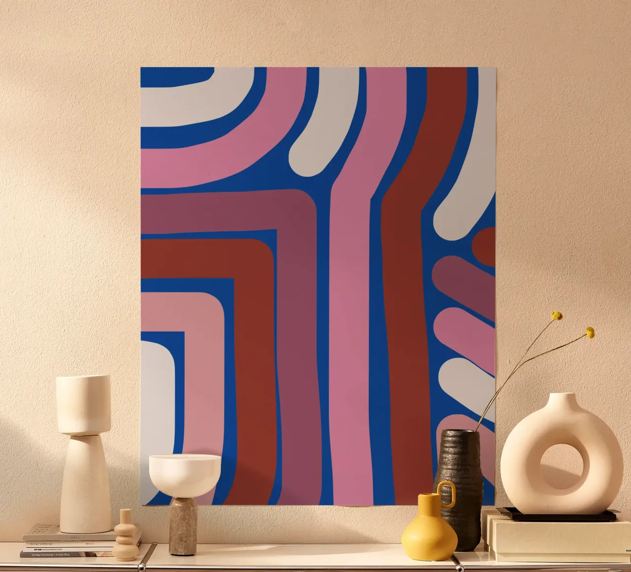 Riga rosa e blu poster da Little Dean