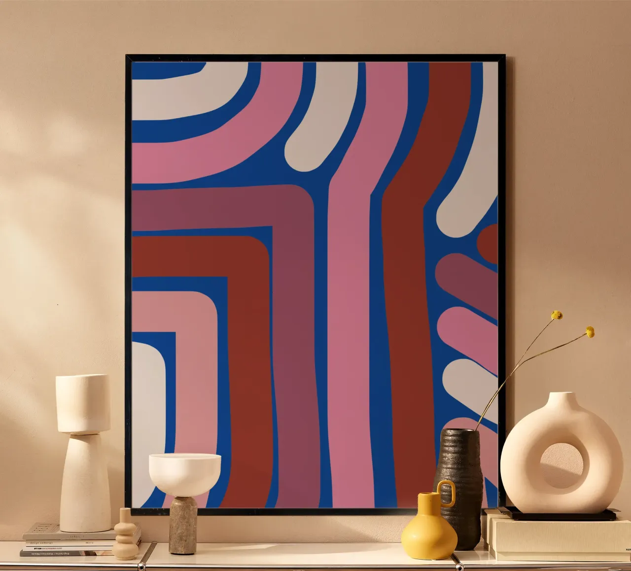 Riga rosa e blu poster da Little Dean