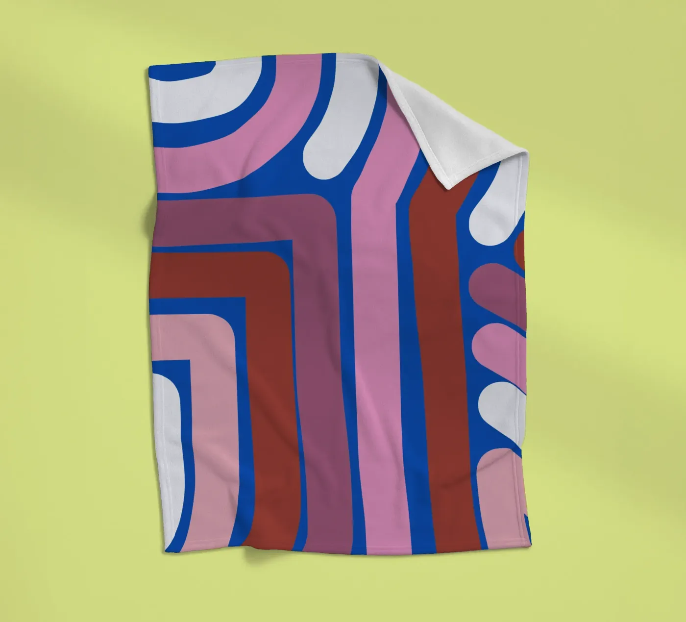 Riga rosa e blu coperta in pile da Little Dean