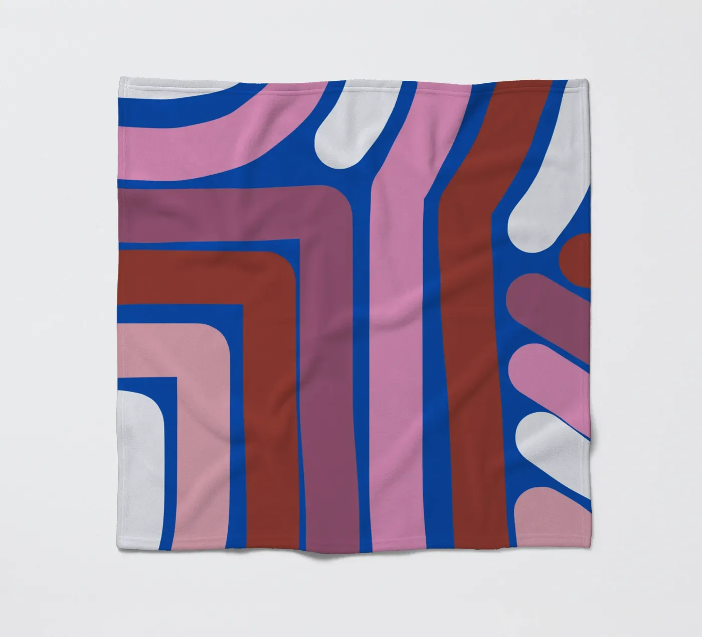 Riga rosa e blu coperta in pile da Little Dean