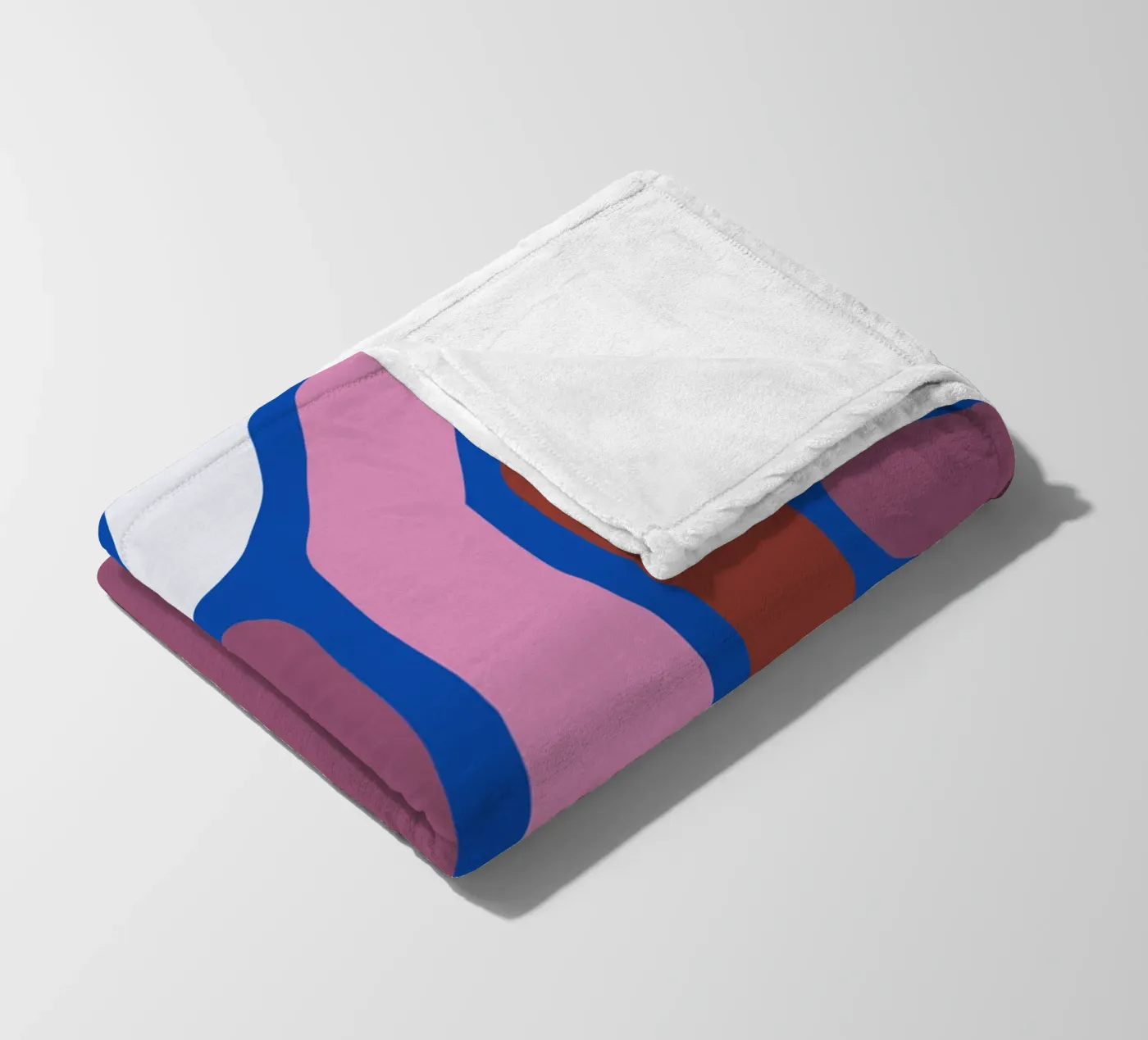 Riga rosa e blu coperta in pile da Little Dean