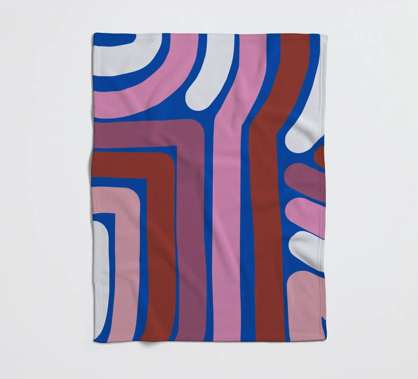 Riga rosa e blu coperta in pile da Little Dean
