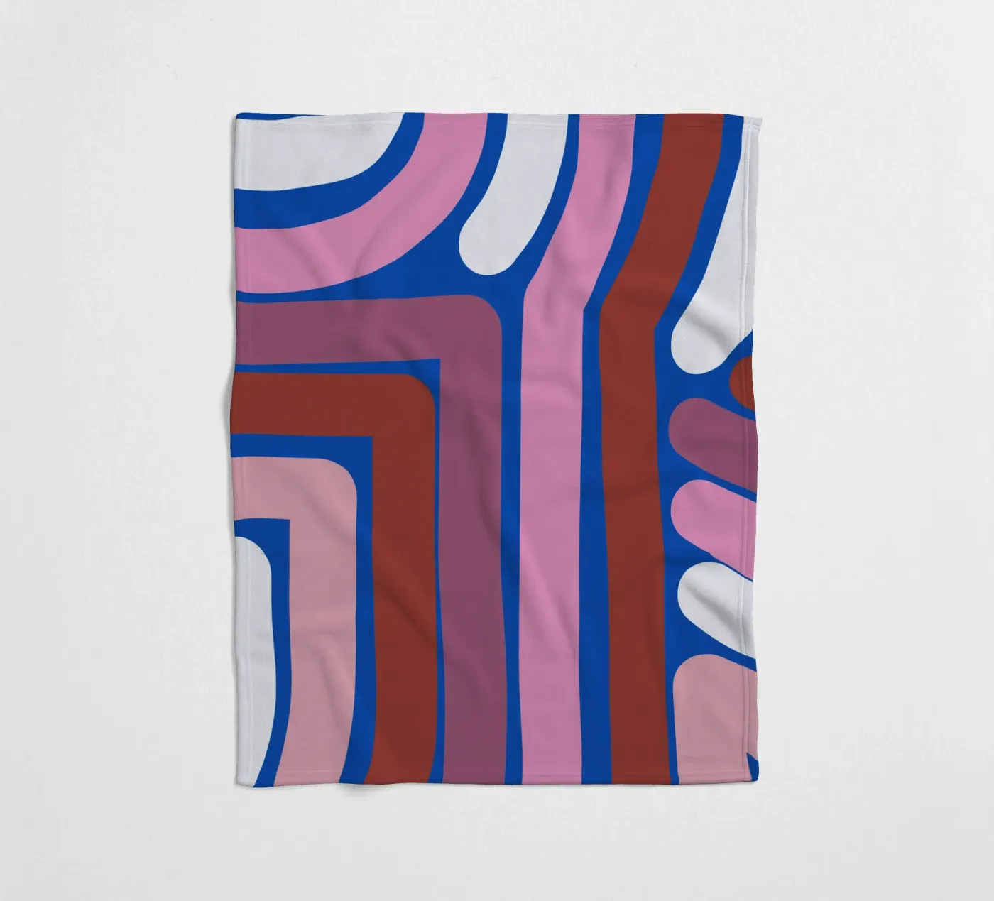 Riga rosa e blu coperta in pile da Little Dean