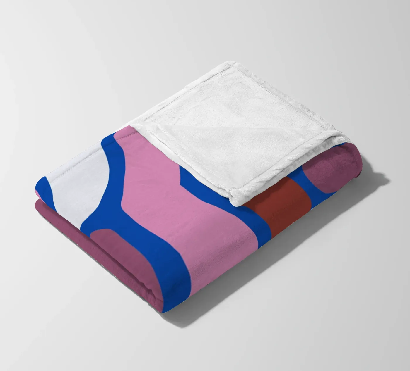 Riga rosa e blu coperta in pile da Little Dean