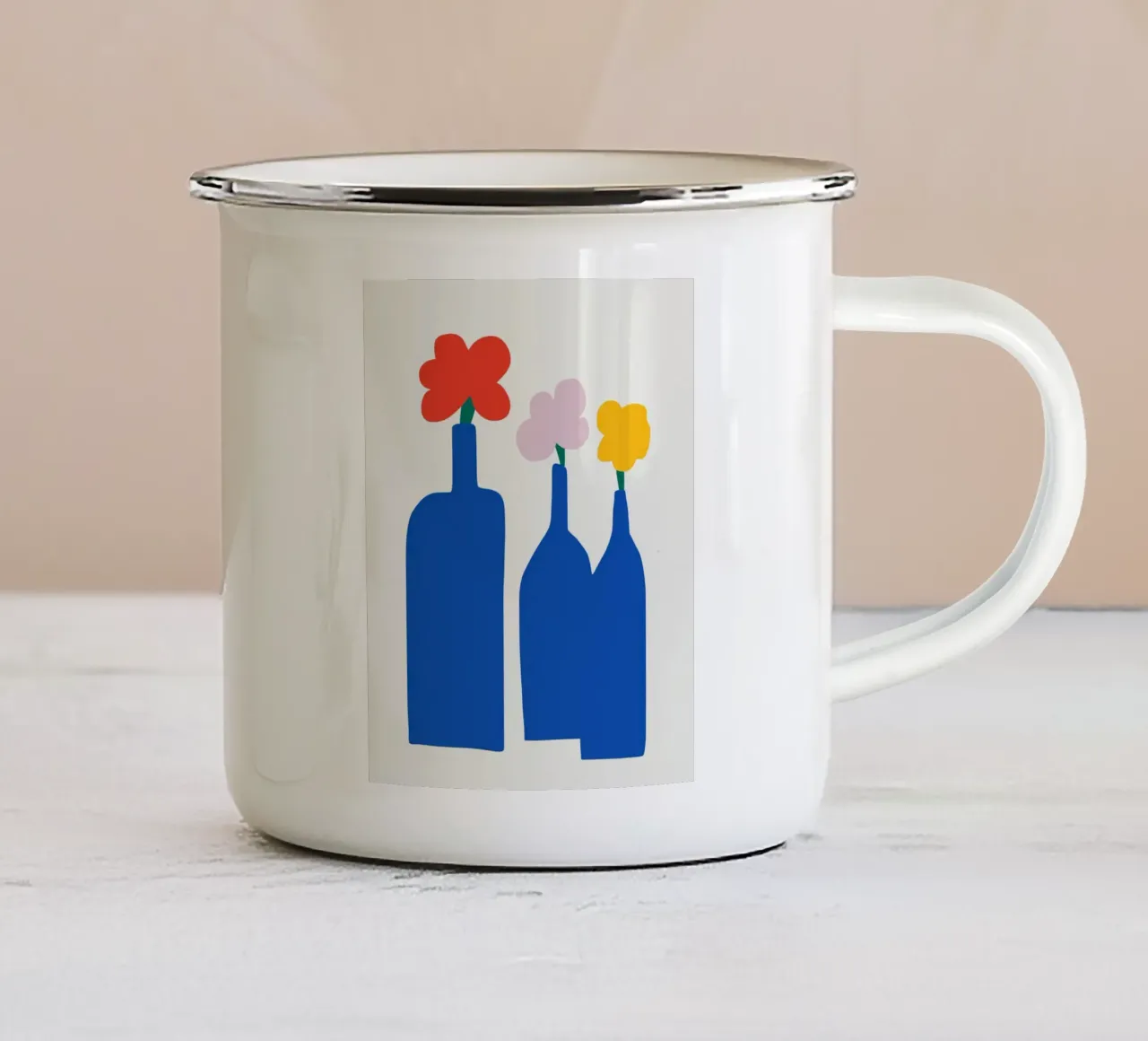 Fiori di vino tazza in smalto da Little Dean