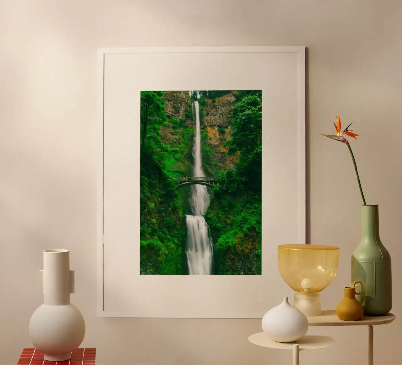 waterfall huge in nature carta hahnemühle da feny
