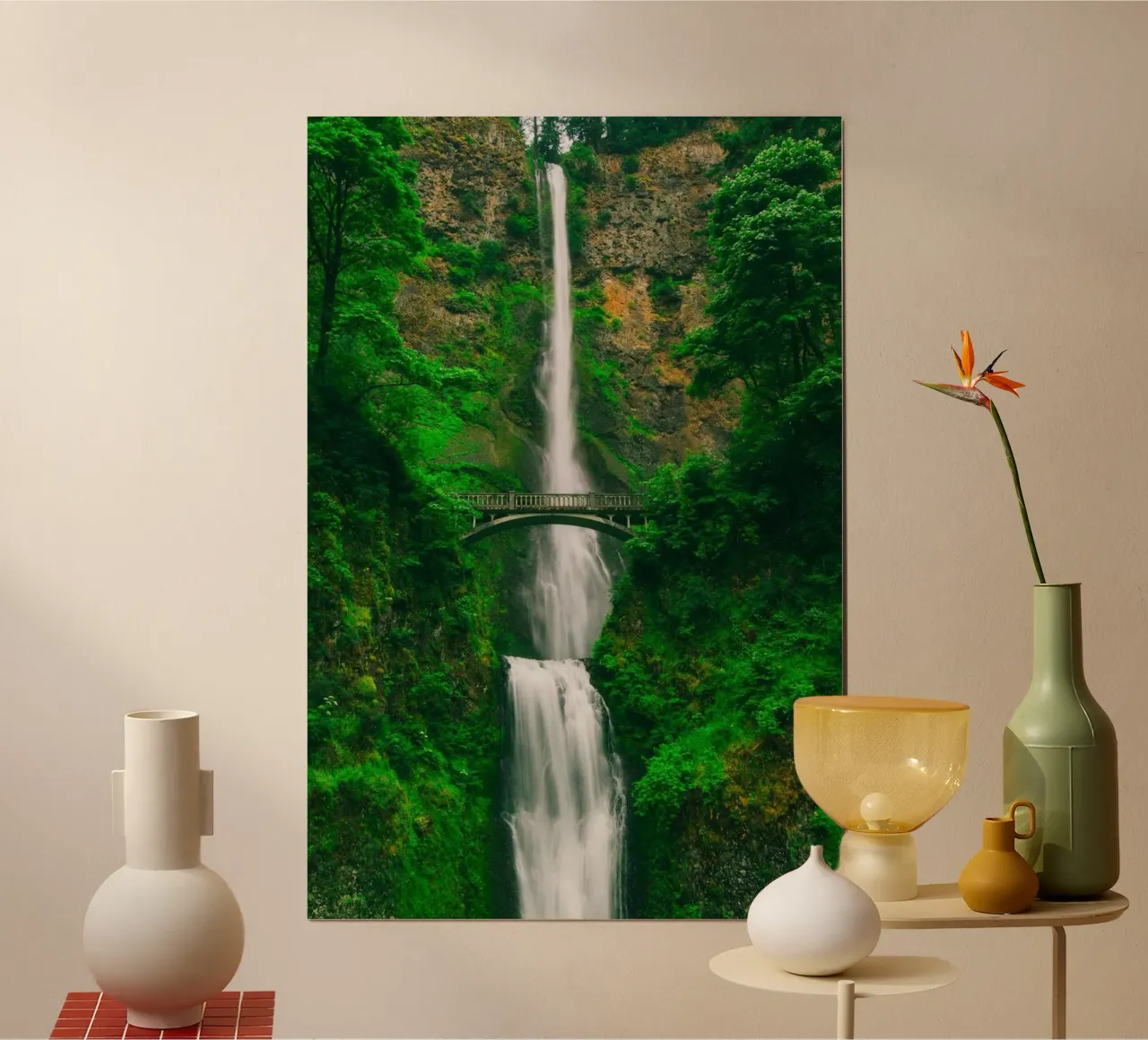 waterfall huge in nature carta hahnemühle da feny