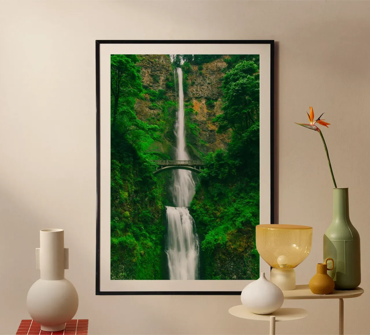 waterfall huge in nature carta hahnemühle da feny