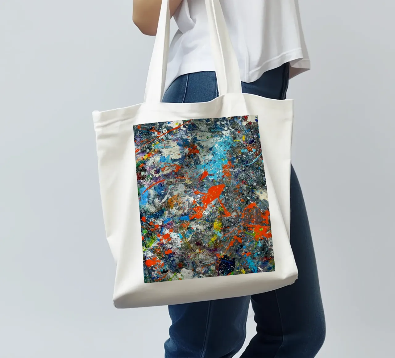gradient random color borsa in juta da feny