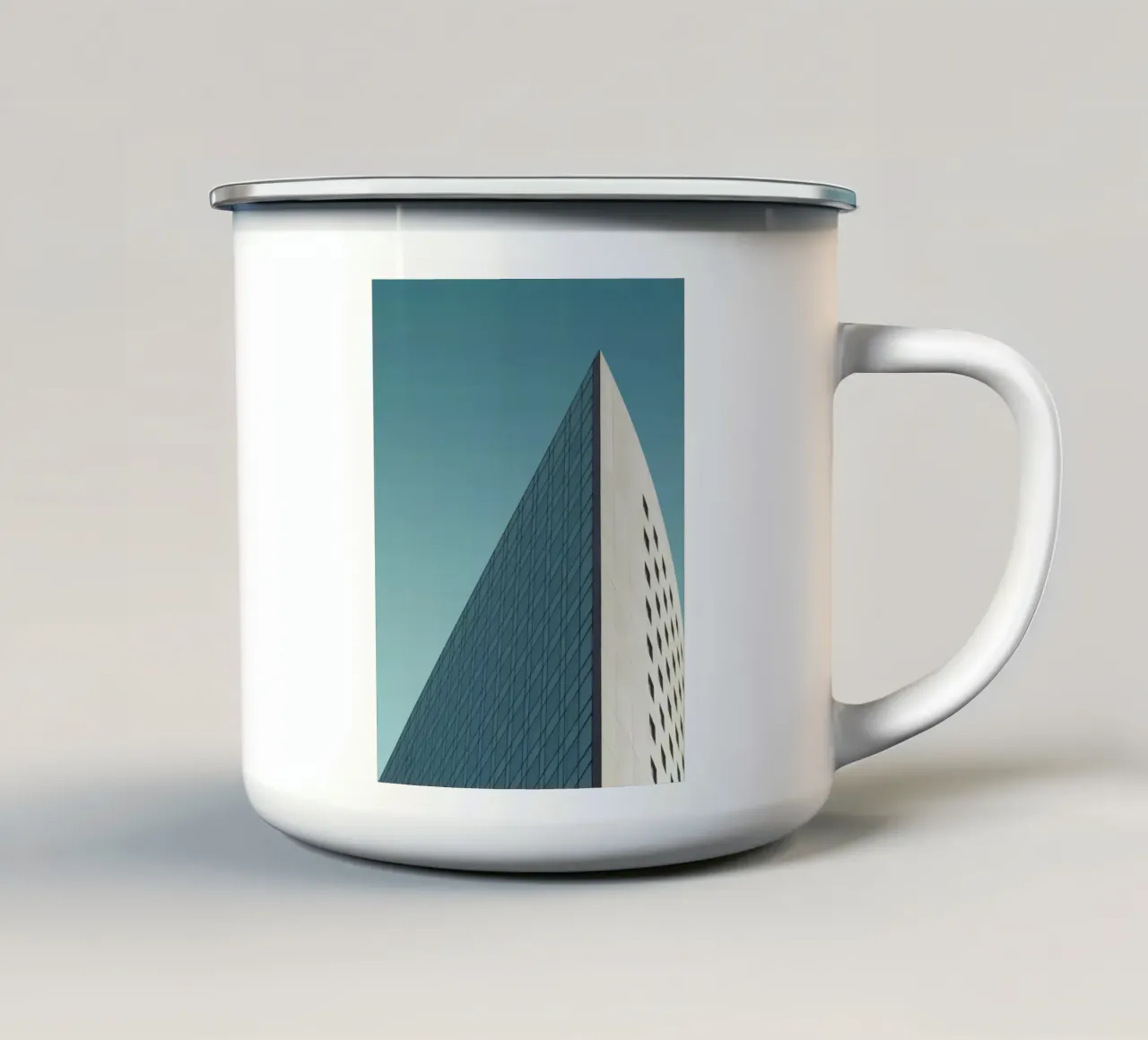 curve architecture in sky tazza in smalto da feny