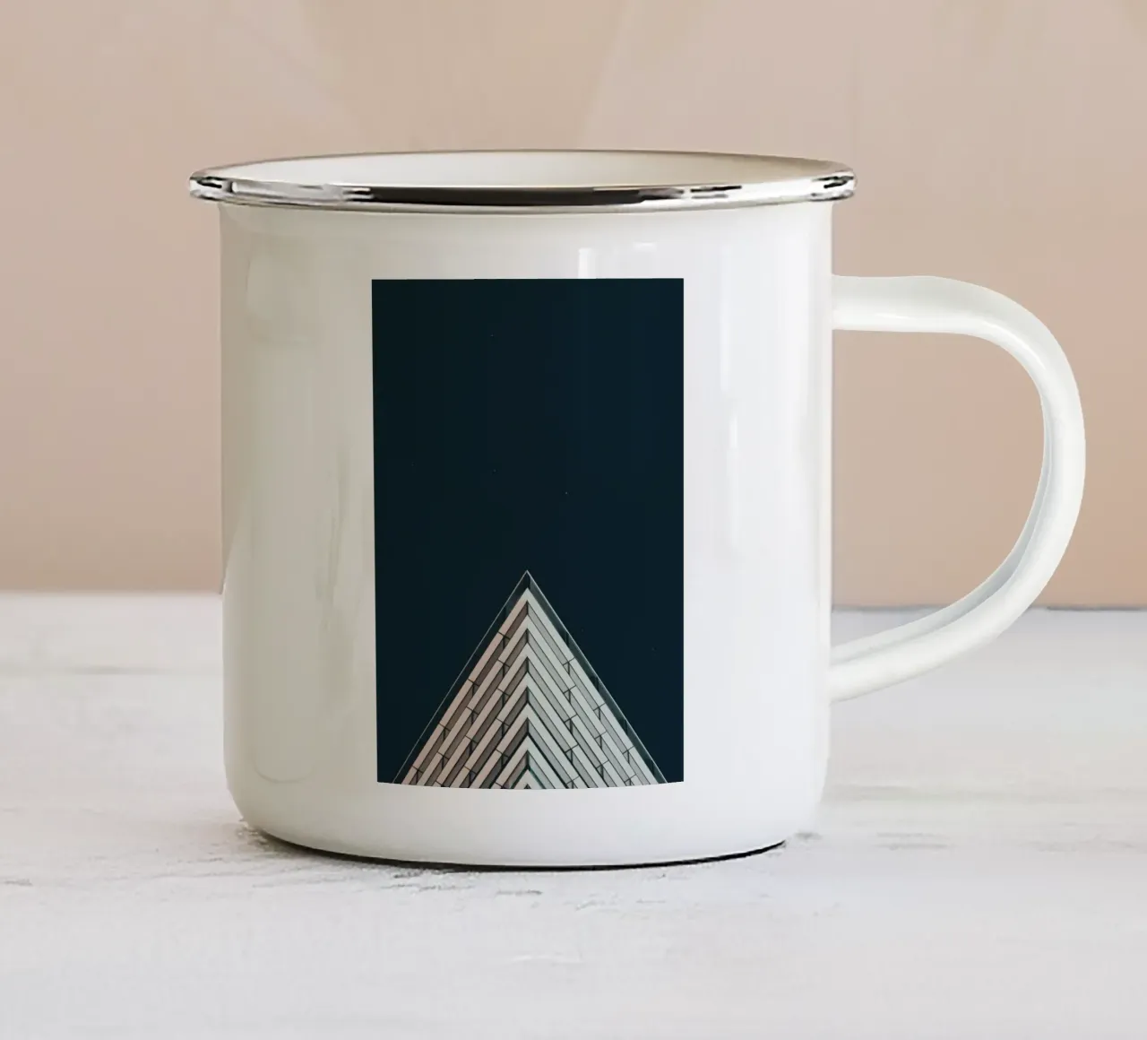balance building in sky tazza in smalto da feny