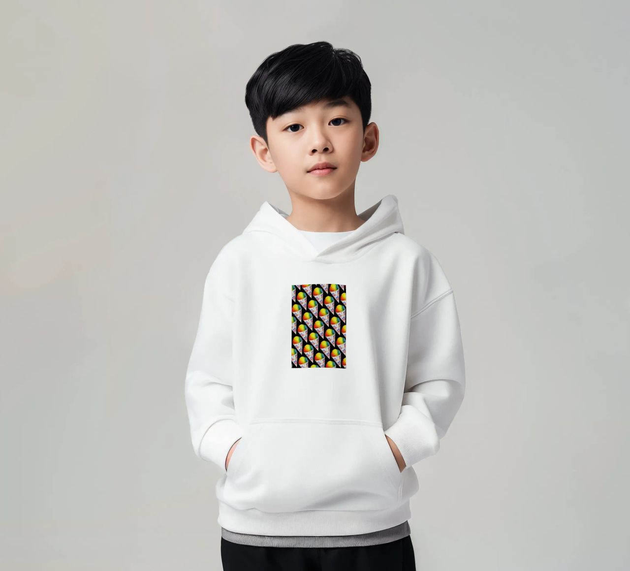 Snow Cone Pattern felpa bambino con cappuccio da Kelly Gilleran