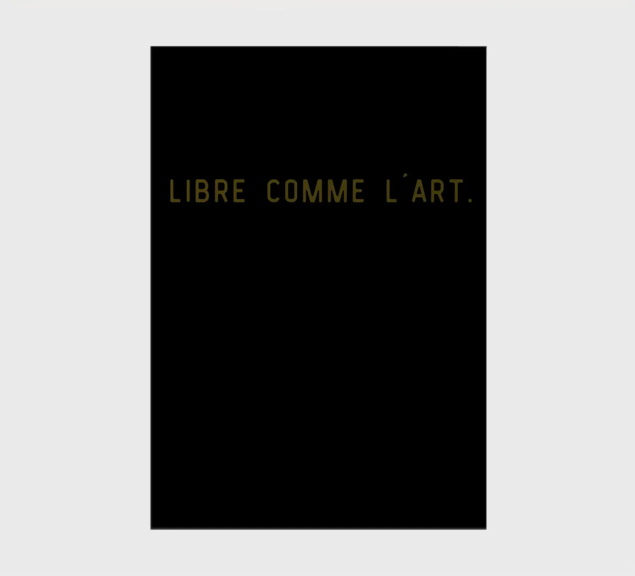 Libre comme l´art. notebook by ONPOINT COLLECTIV
