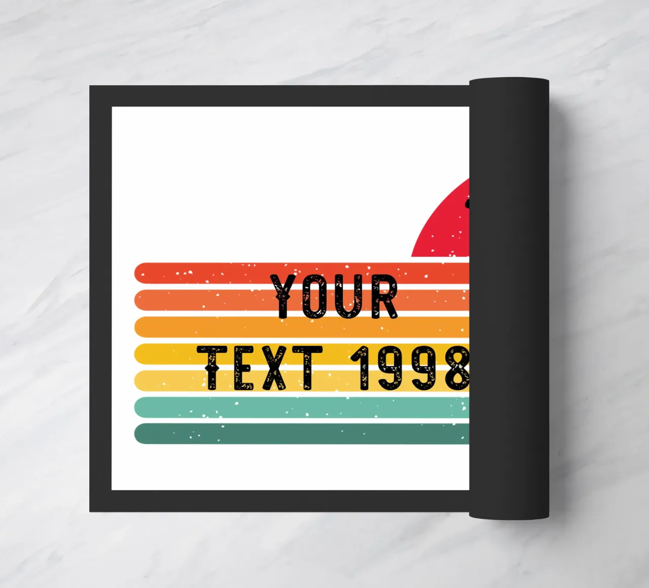 Retro Skateboard - Personalize with your Text and Year doormat by studiovinja
