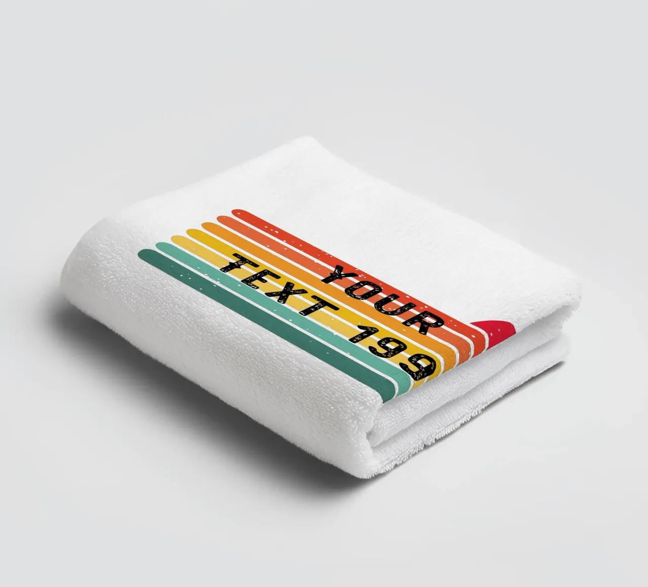 Retro skateboard - Personaliseer met je eigen tekst en jaartal badhanddoek van studiovinja
