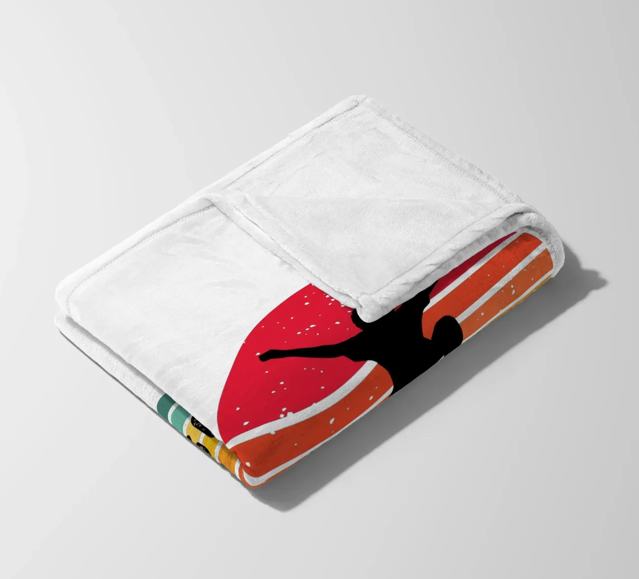 Retro Skateboard - Personalize with your Text and Year fleece blanket by studiovinja