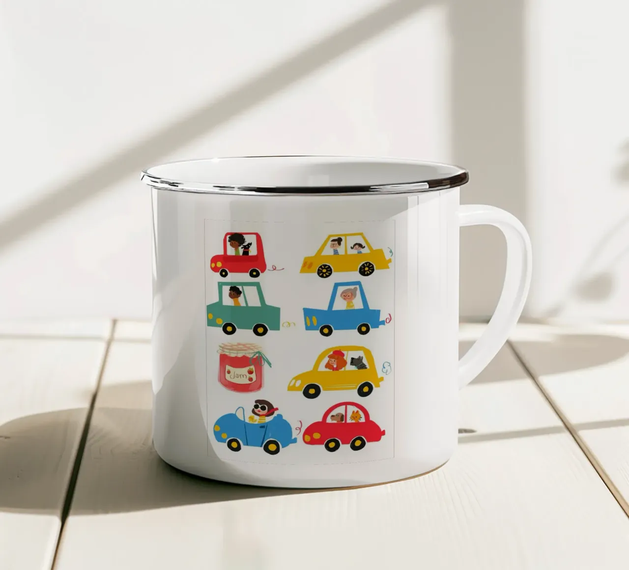 jam and cars tazza in smalto da Keyn