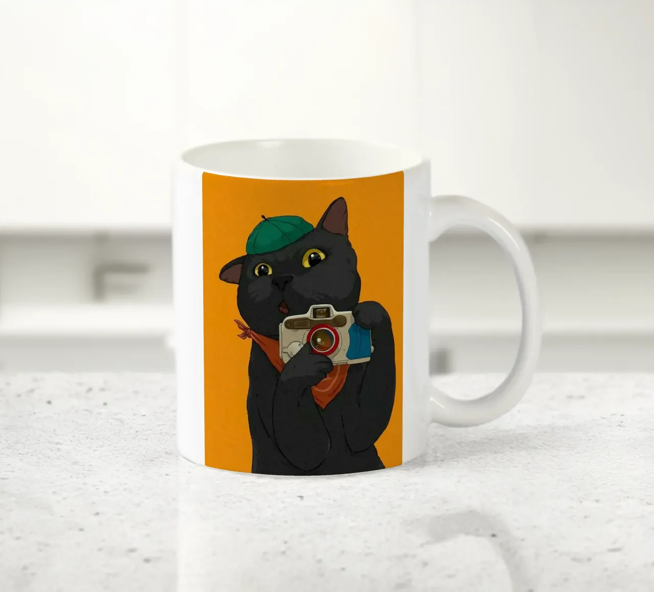kitty hold camera tazza in ceramica da Keyn