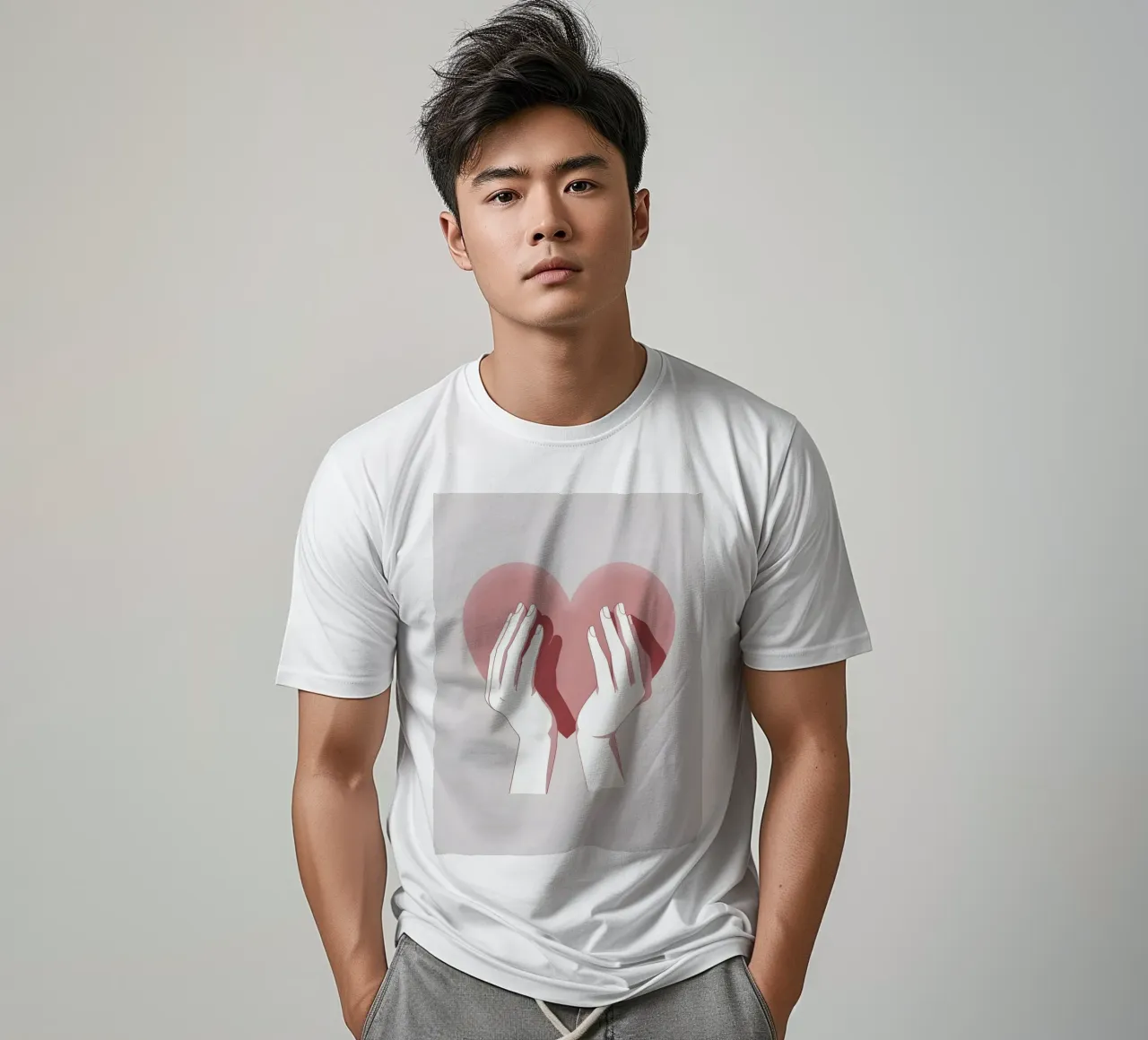 Mani a forma di cuore t-shirt da LIFESTYLE OBJECTS