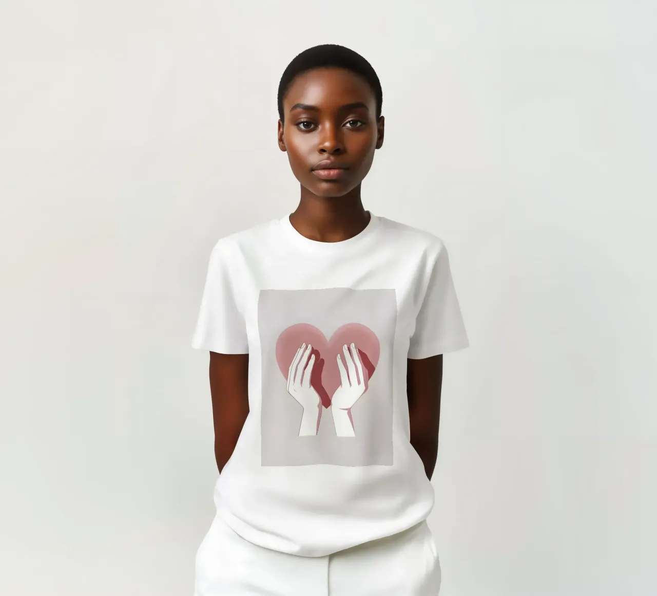 Mani a forma di cuore t-shirt da LIFESTYLE OBJECTS