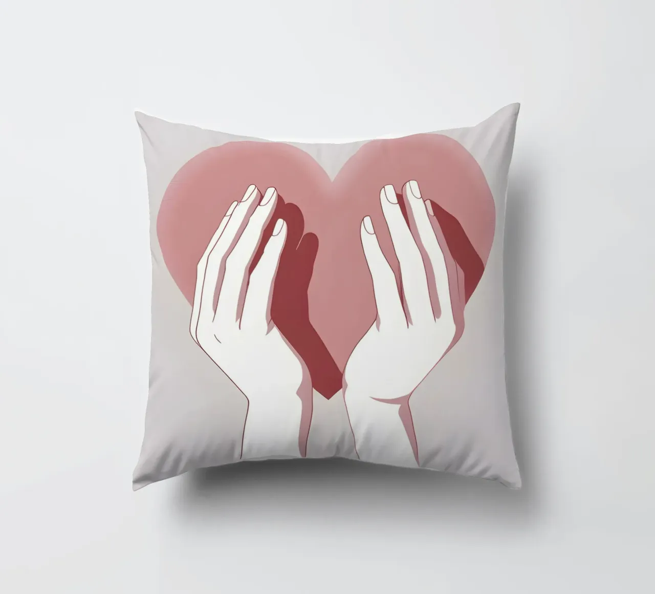 Mani a forma di cuore cuscino da LIFESTYLE OBJECTS