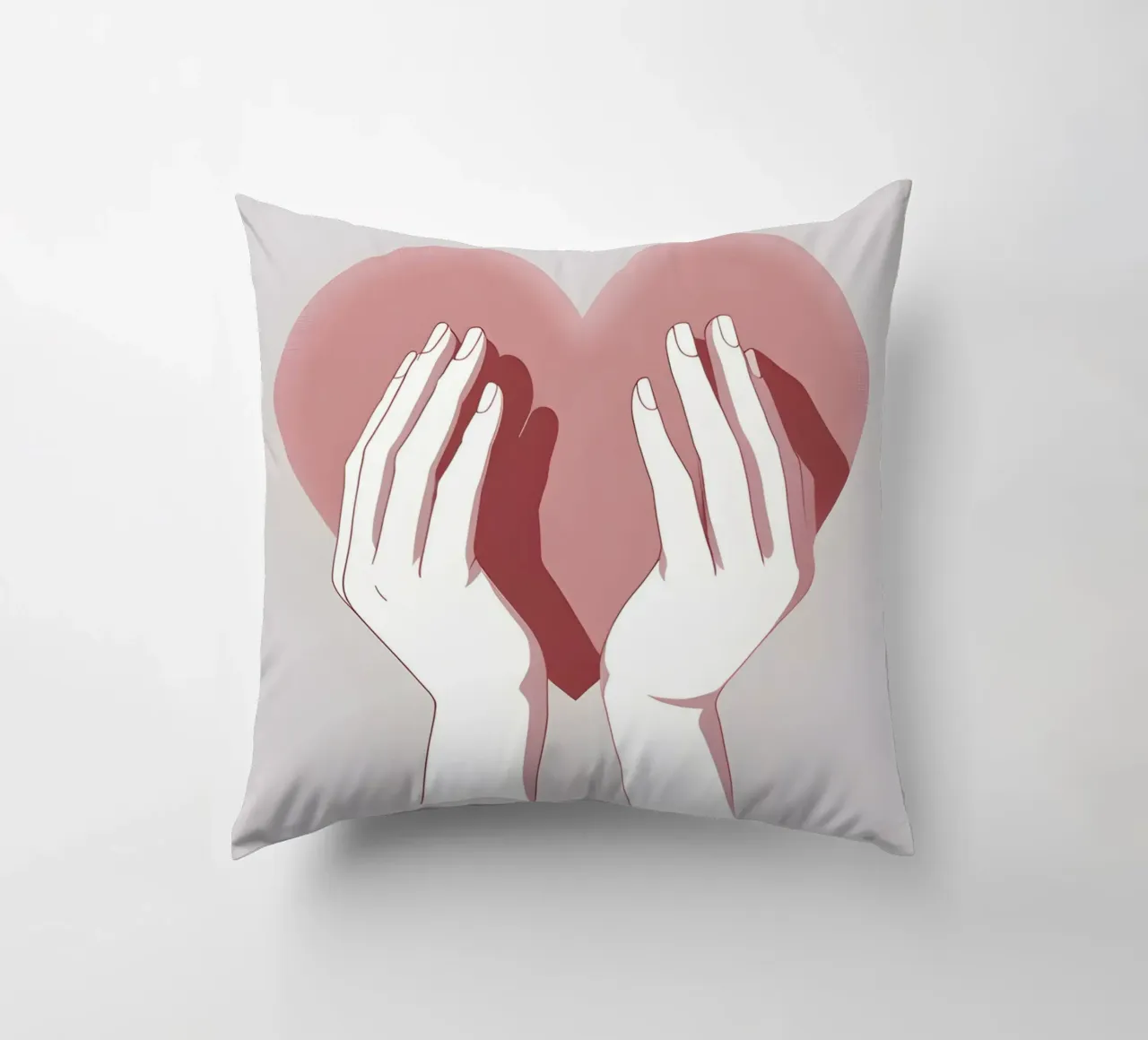 Mani a forma di cuore cuscino da LIFESTYLE OBJECTS