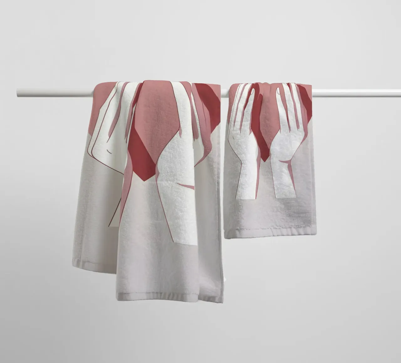 Mani a forma di cuore asciugamano da bagno da LIFESTYLE OBJECTS