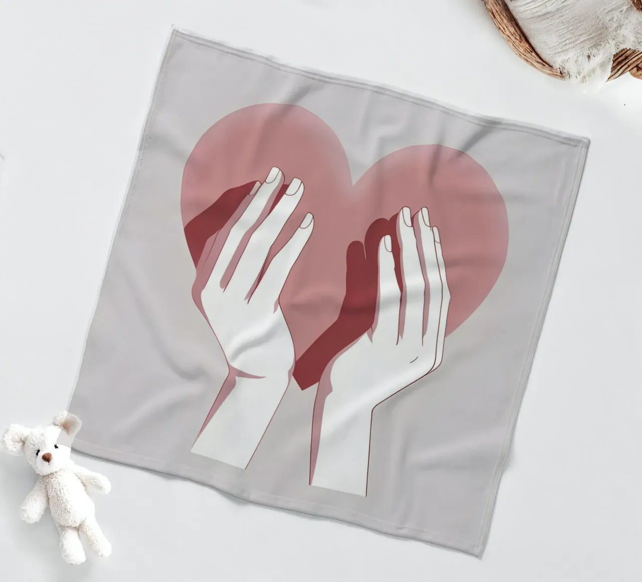 Mani a forma di cuore coperta in pile da LIFESTYLE OBJECTS