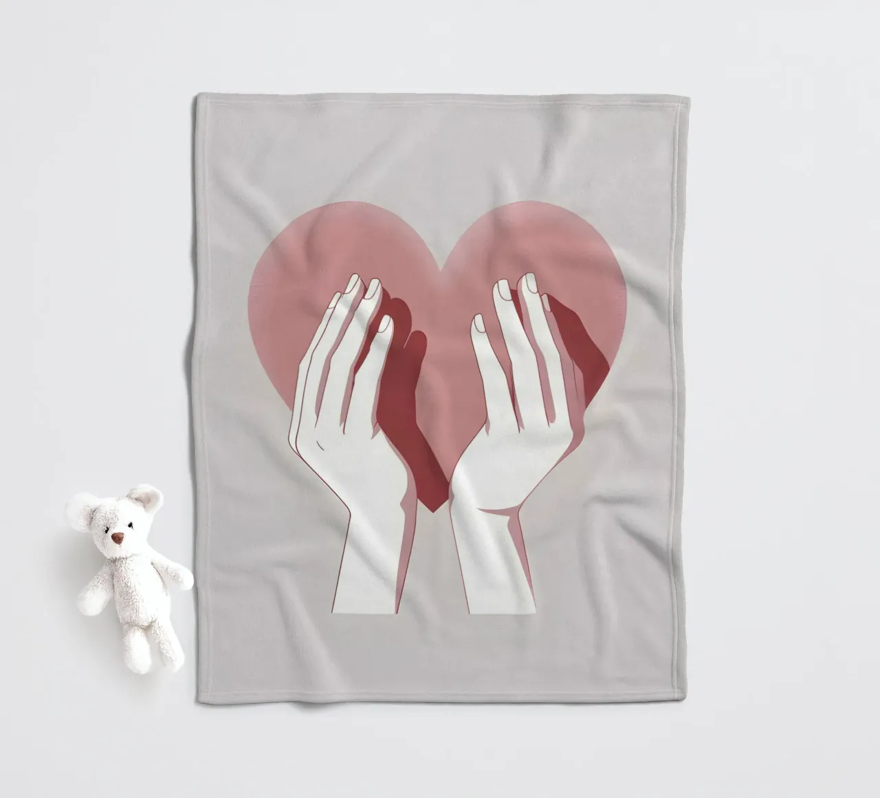 Mani a forma di cuore coperta in pile da LIFESTYLE OBJECTS