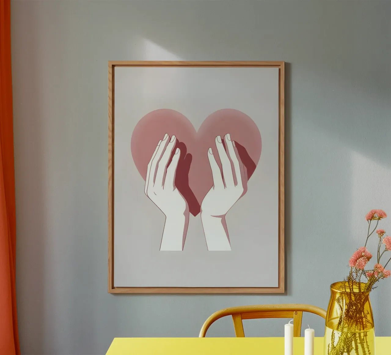Mani a forma di cuore alluminio dibond da LIFESTYLE OBJECTS