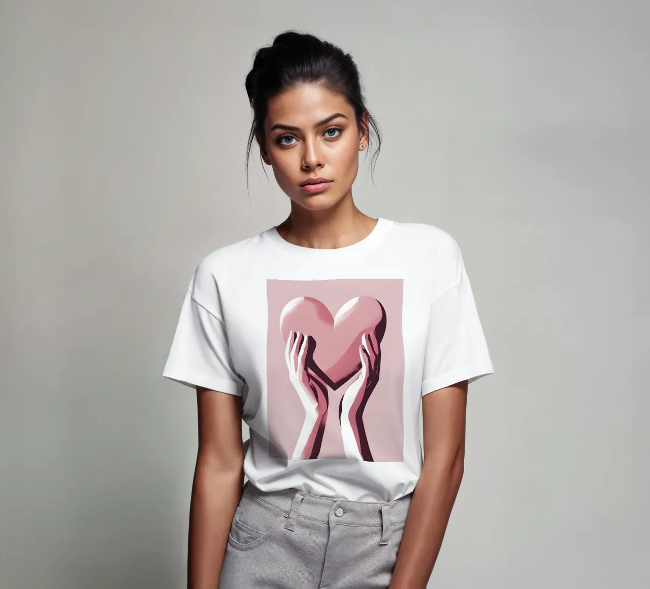 Mani a forma di cuore t-shirt da LIFESTYLE OBJECTS