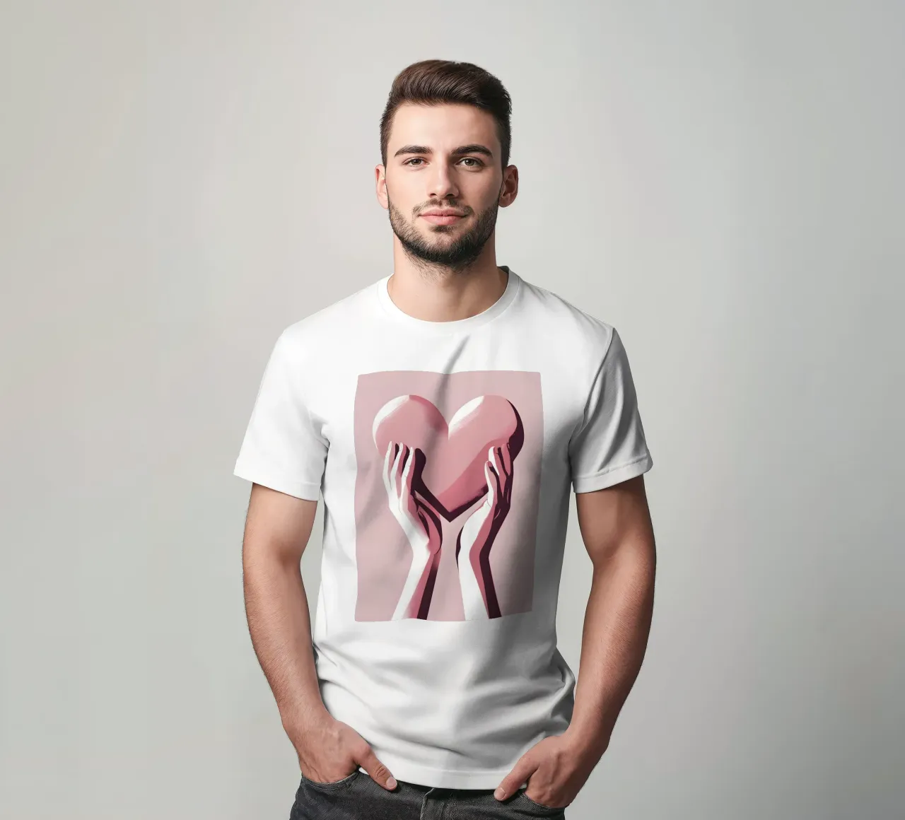Mani a forma di cuore t-shirt da LIFESTYLE OBJECTS