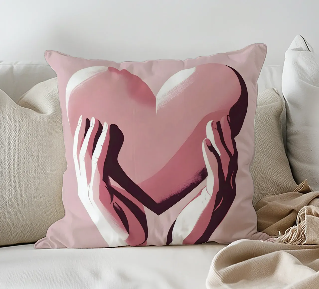 Mani a forma di cuore cuscino da LIFESTYLE OBJECTS