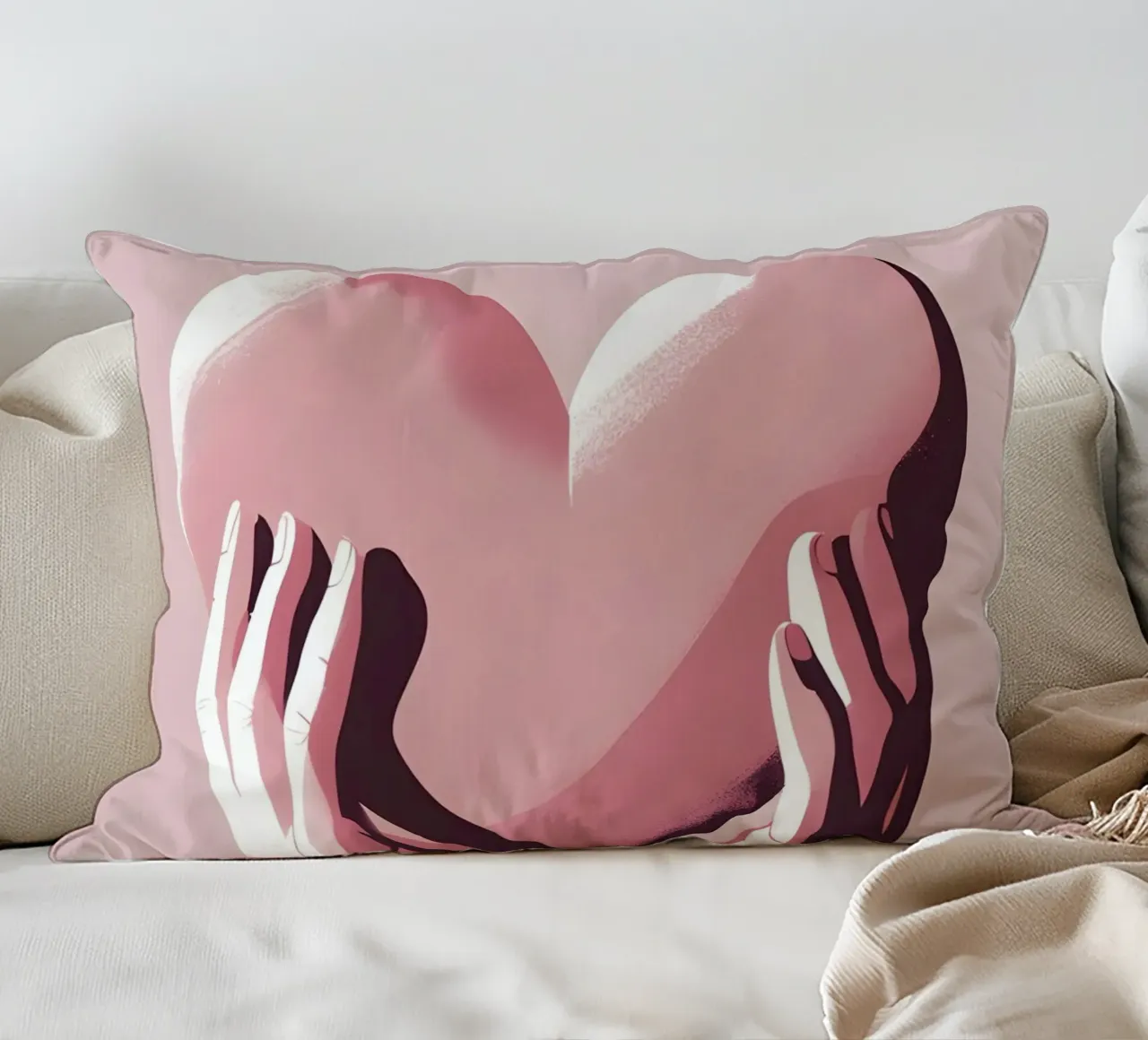 Mani a forma di cuore cuscino da LIFESTYLE OBJECTS