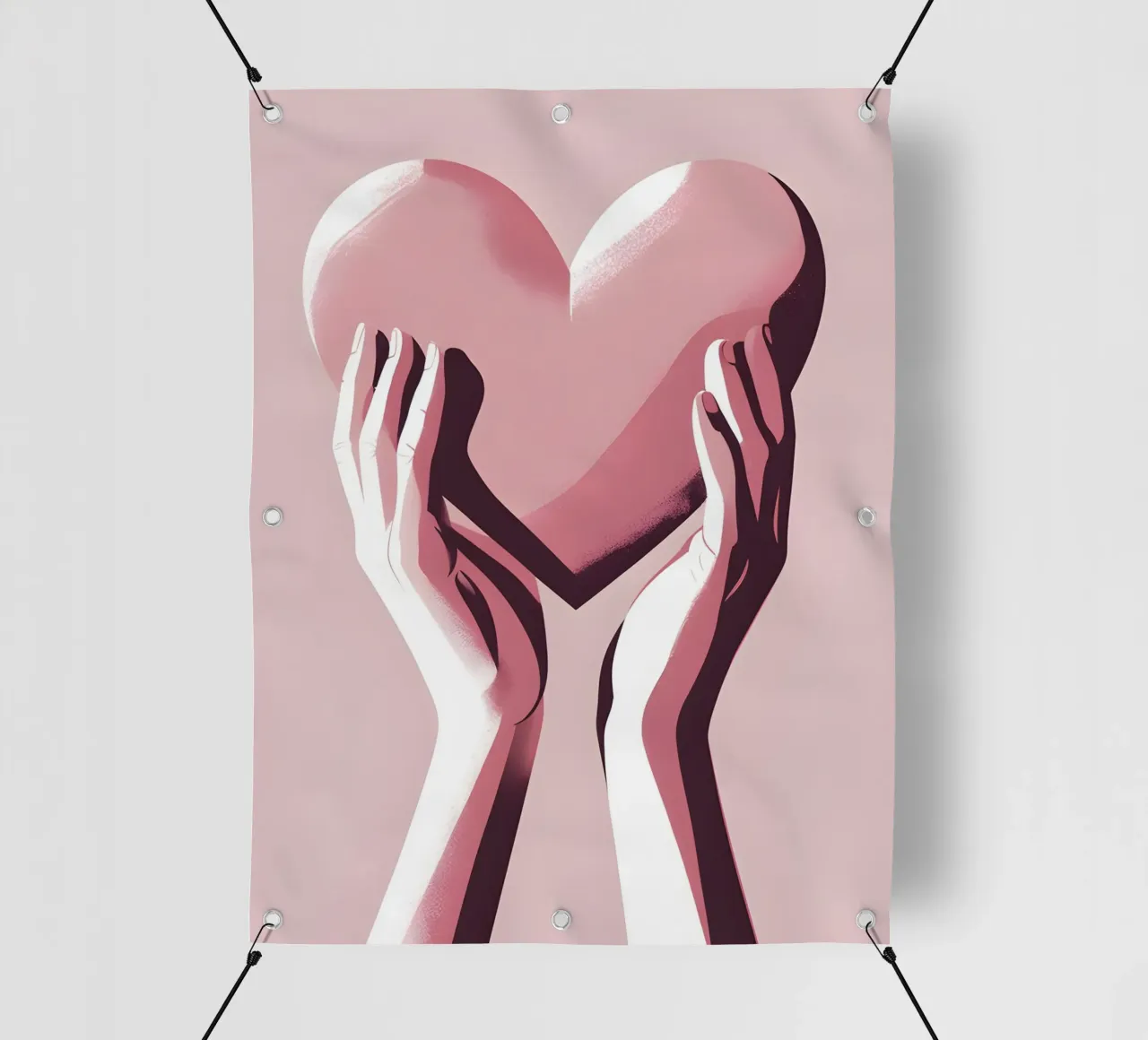 Mani a forma di cuore telo in pvc da LIFESTYLE OBJECTS