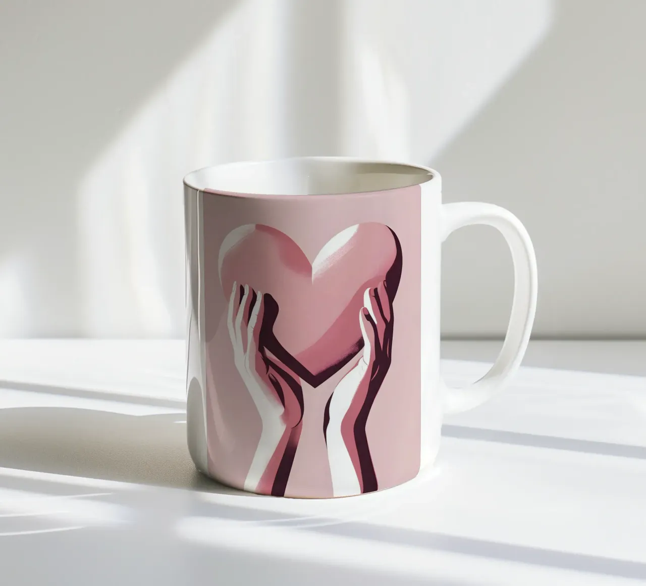 Mani a forma di cuore tazza in ceramica da LIFESTYLE OBJECTS