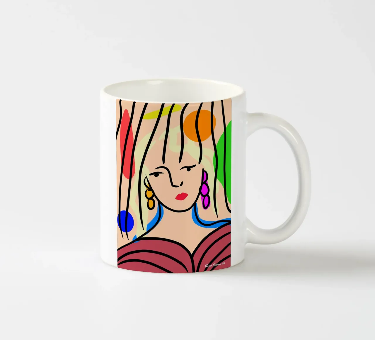 Louise tazza in ceramica da Mike Leymi