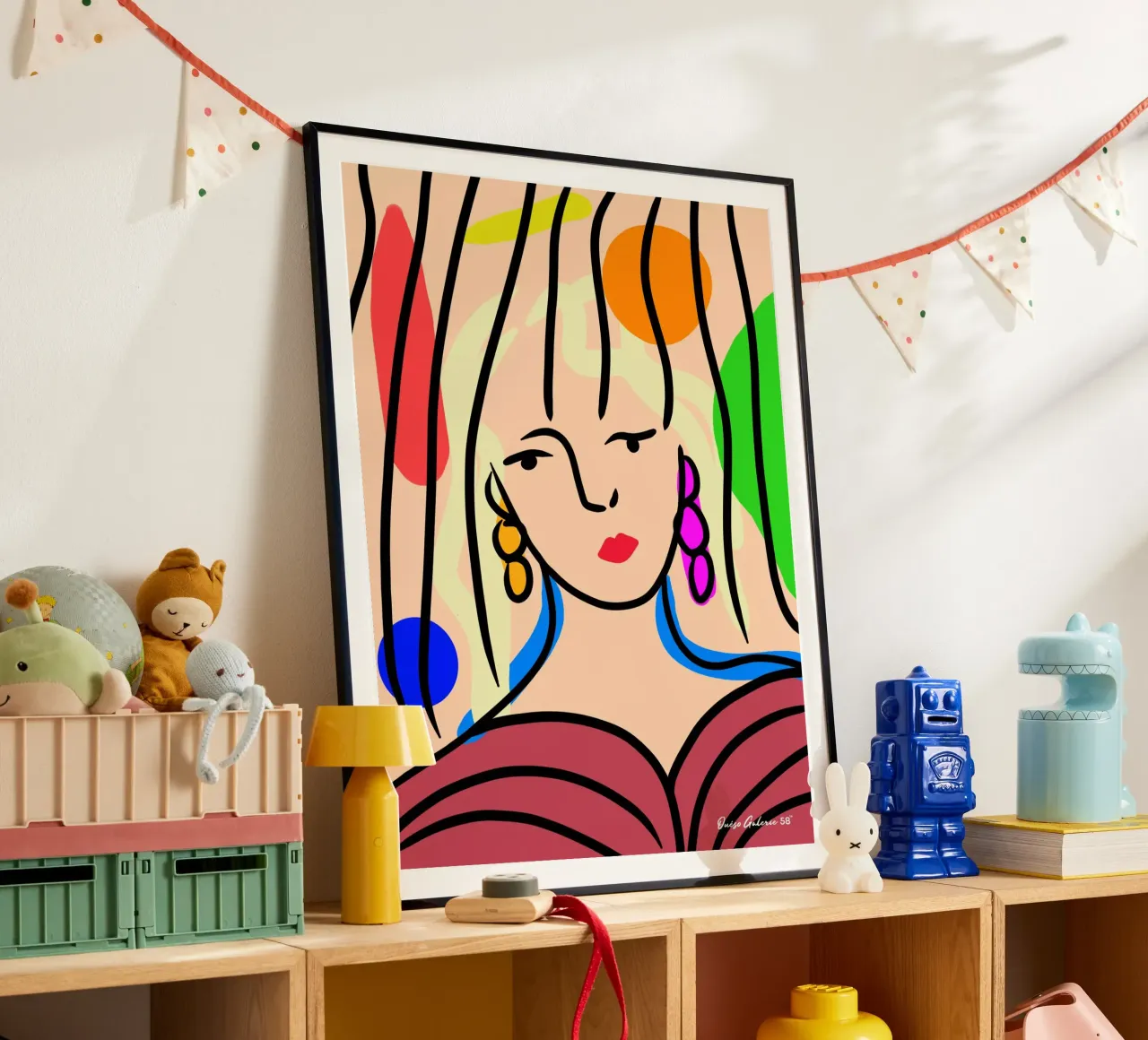 Louise poster con telaio in legno da Mike Leymi