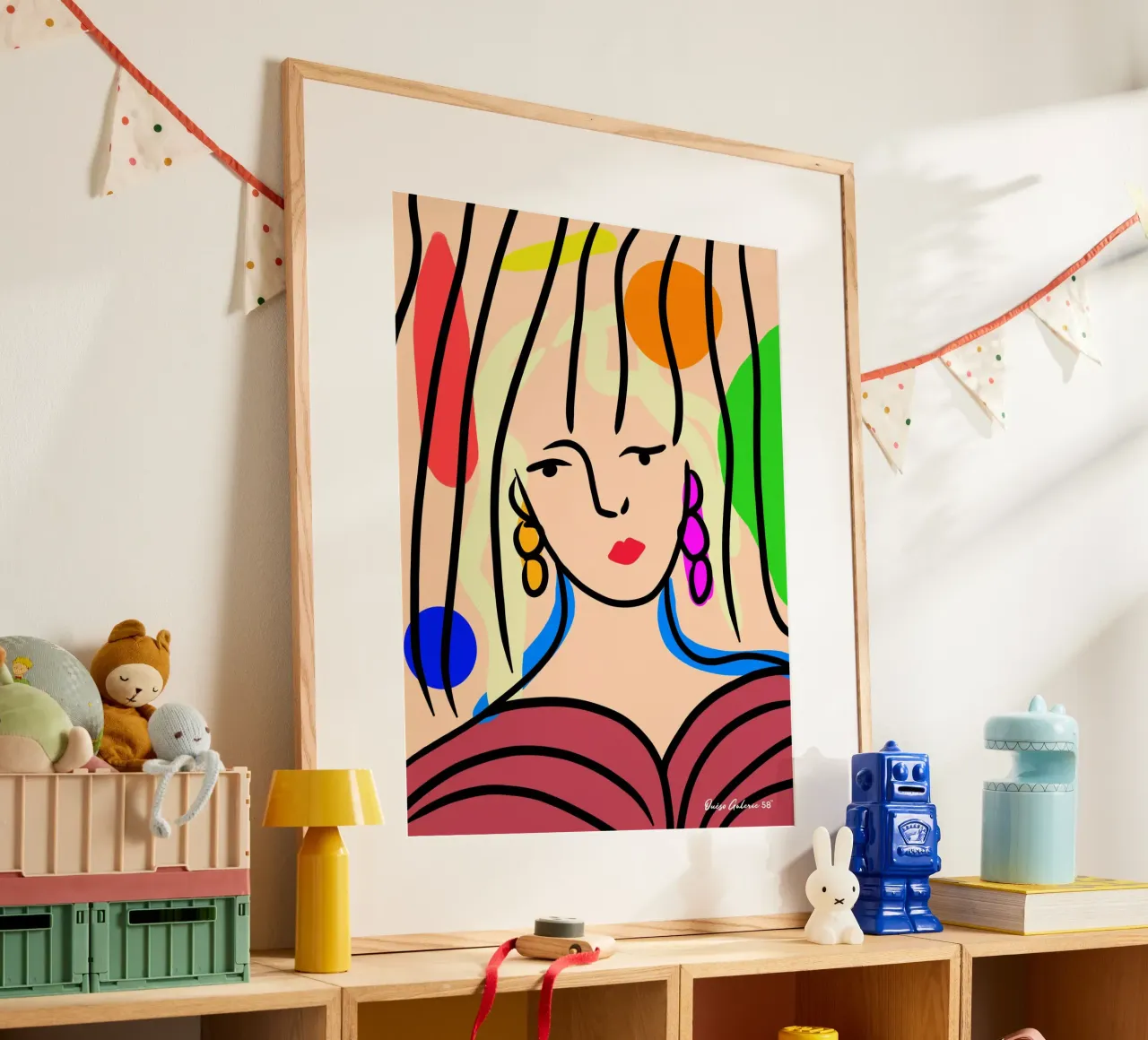 Louise poster con telaio in legno da Mike Leymi