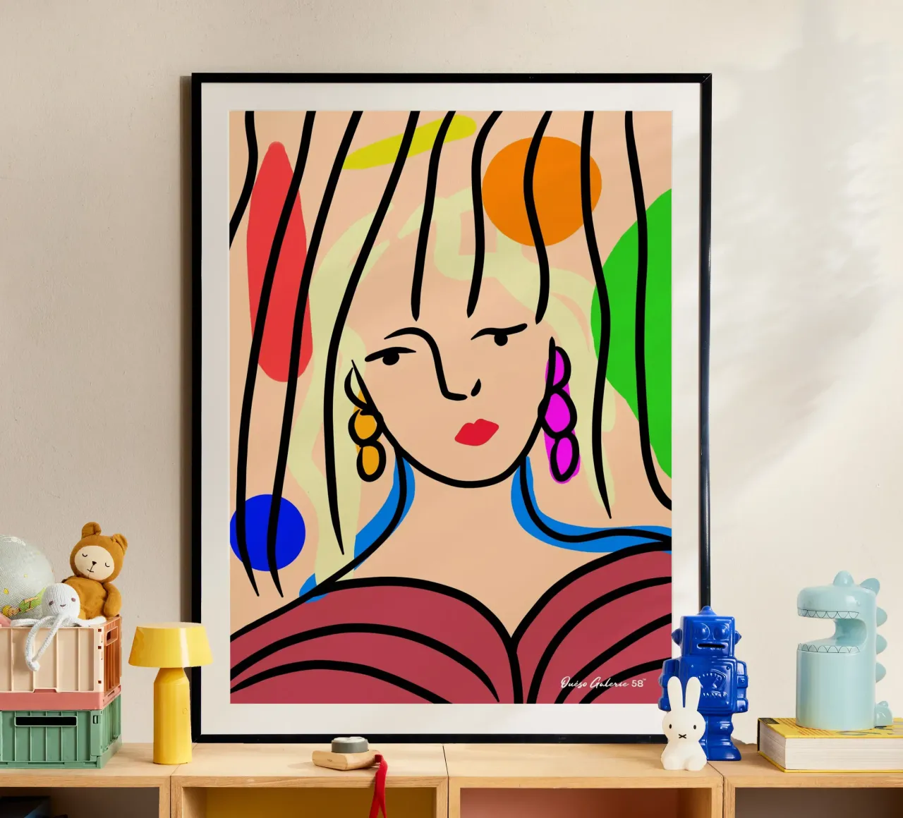 Louise poster con telaio in legno da Mike Leymi